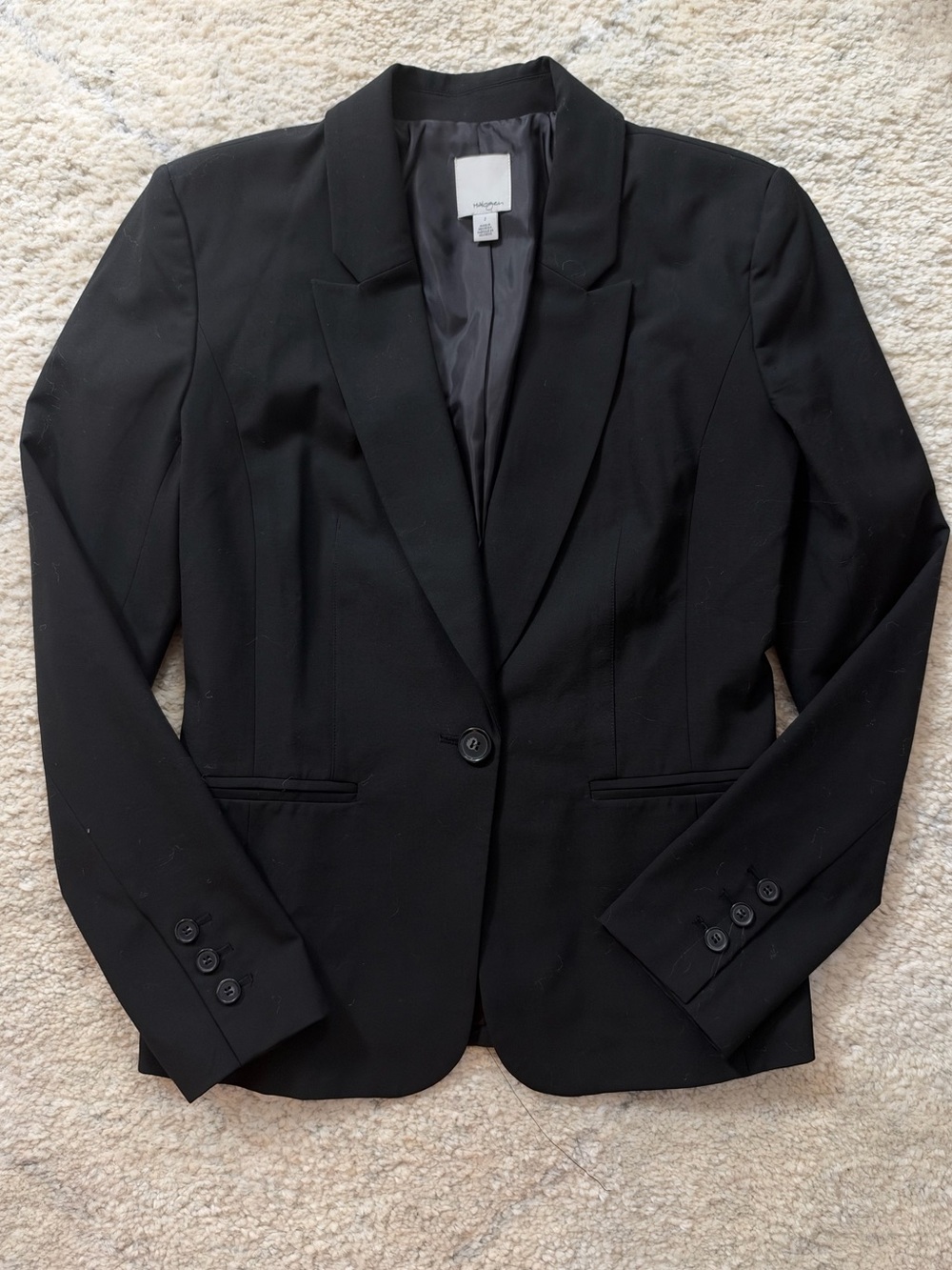 Halogen (Nordstrom) Black Single-Button Women’s Tailored Blazer